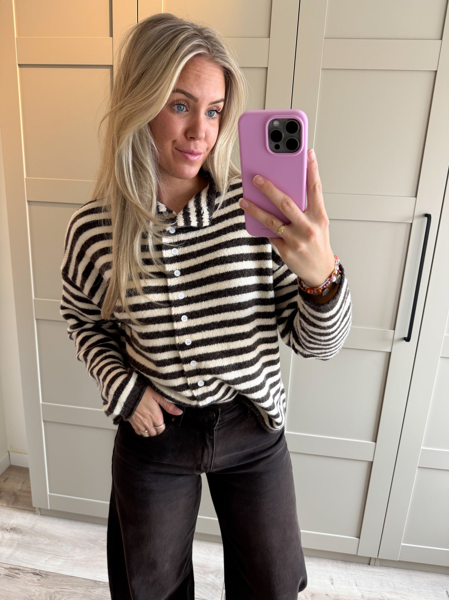 Vest | Rita | Bruin streep