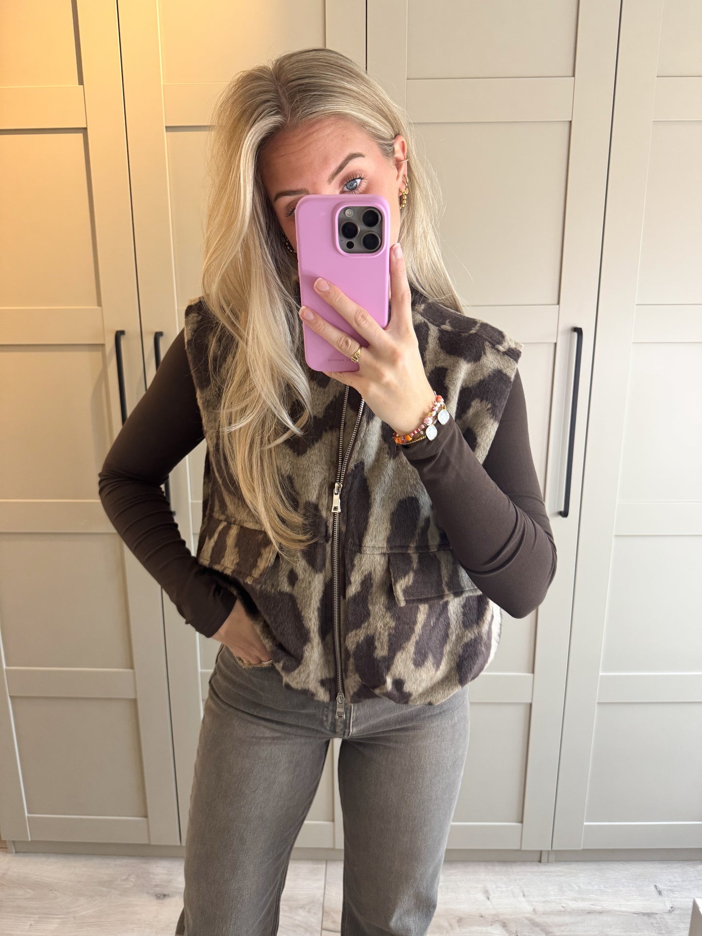 Zipper Gilet | Mica | Leo