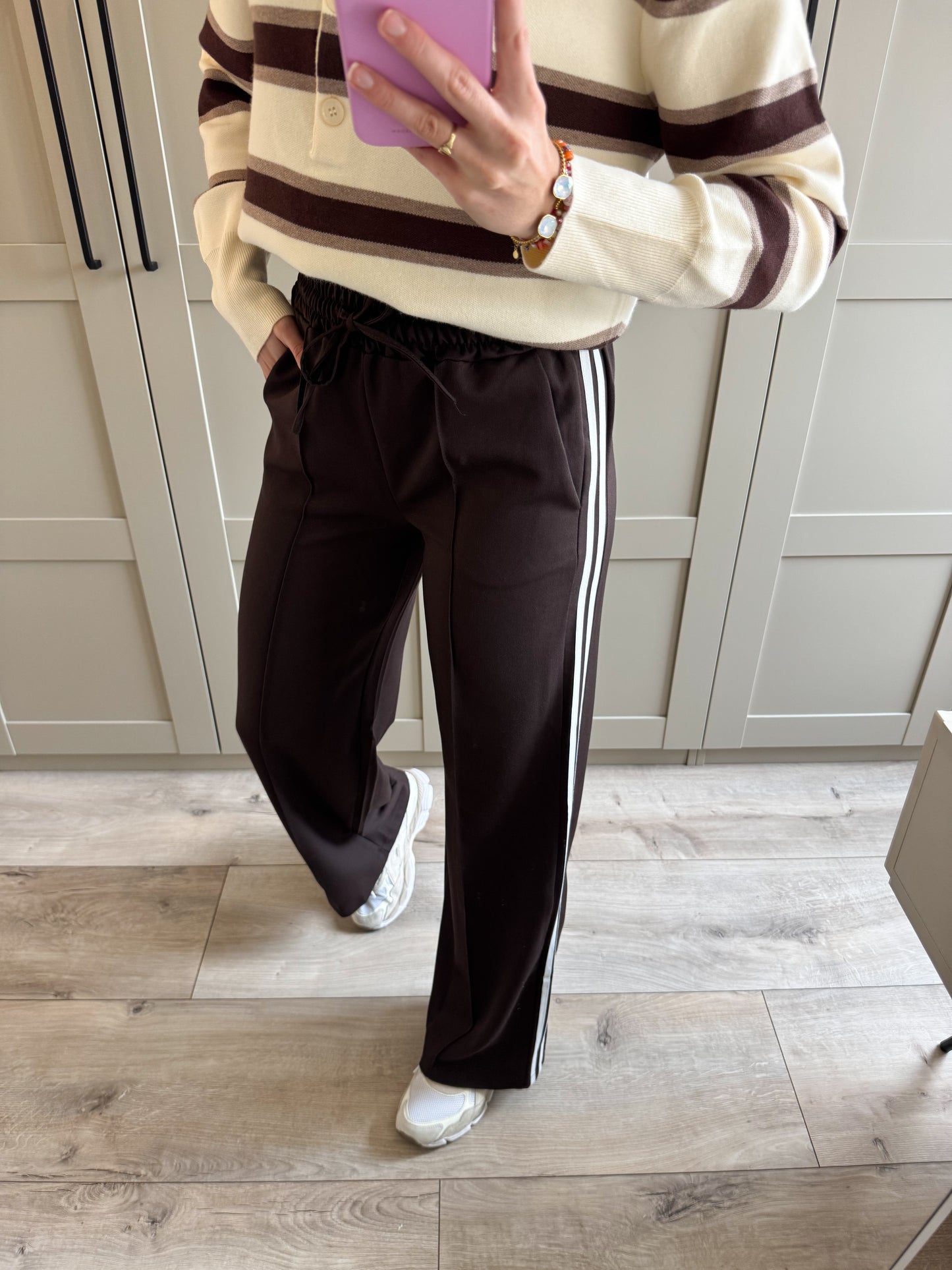 Wide leg broek | Michelle | Bruin
