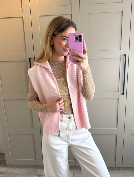 Zipper spencer | Jula | Lichtroze