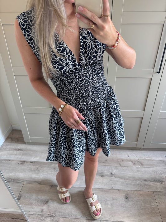 Jurk | Liv | Blauw wit