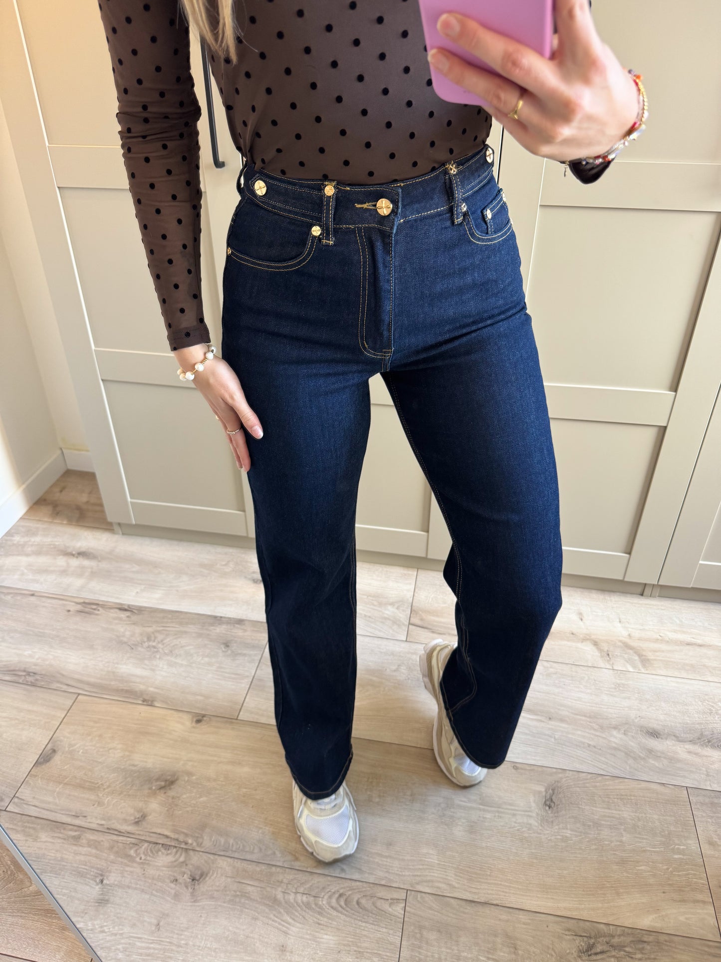 Wide leg jeans | Puck | Dark denim