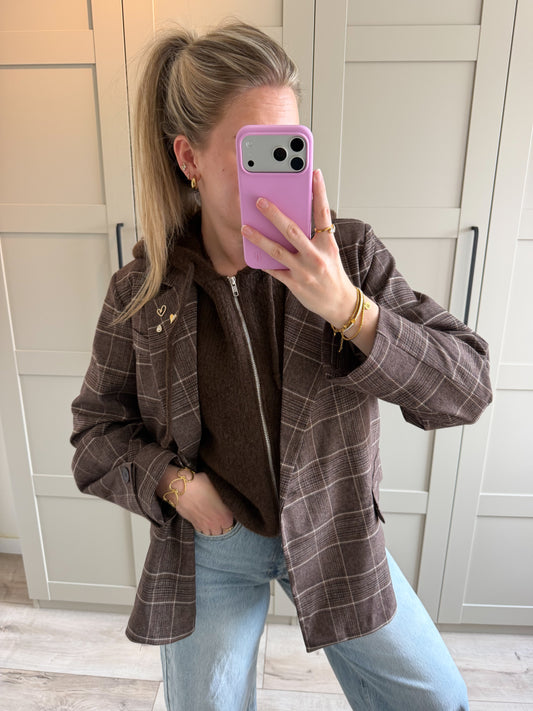 Blazer | Chloé | Bruin ruit