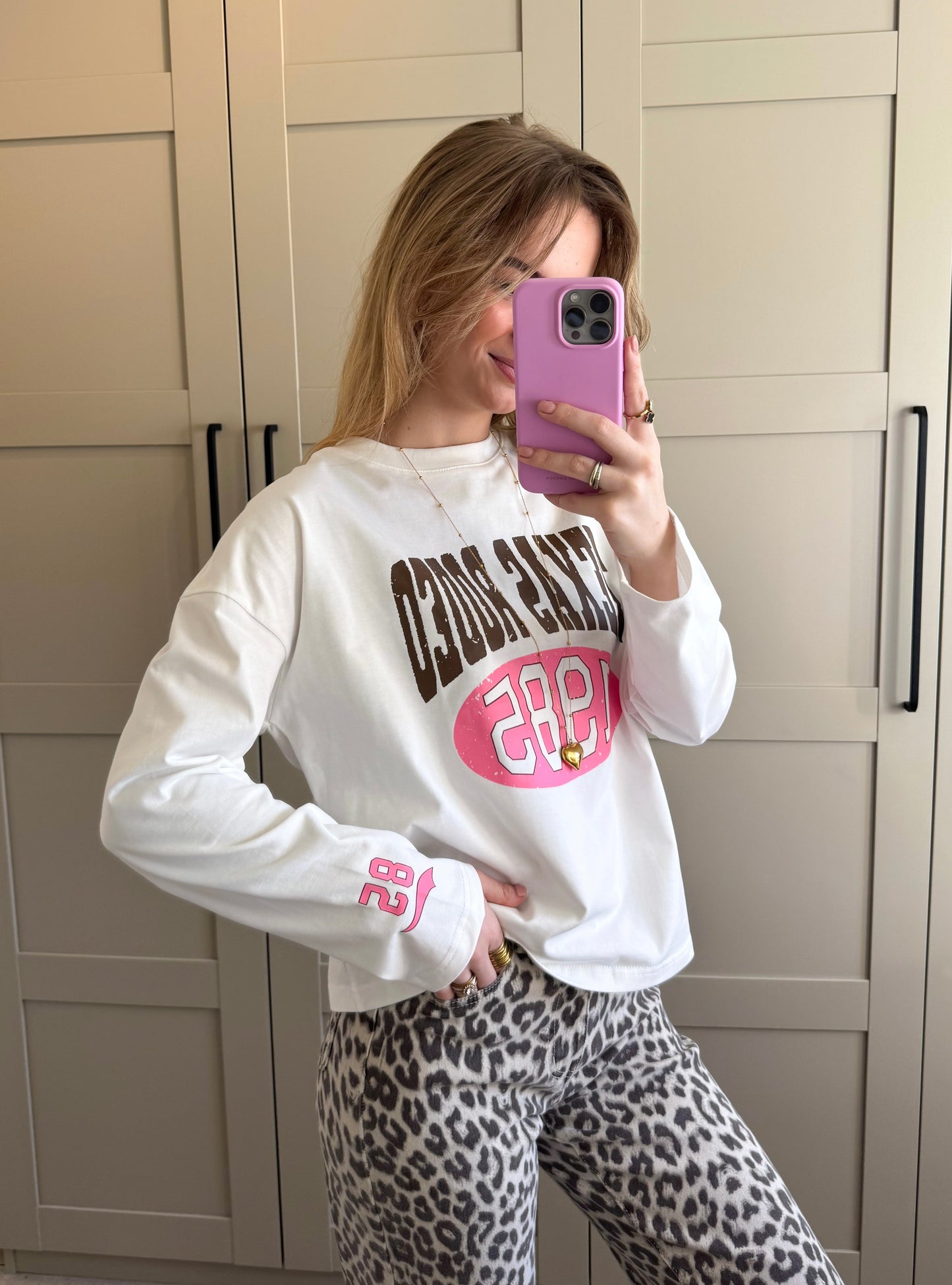 Longsleeve | Texas rodeo | Wit