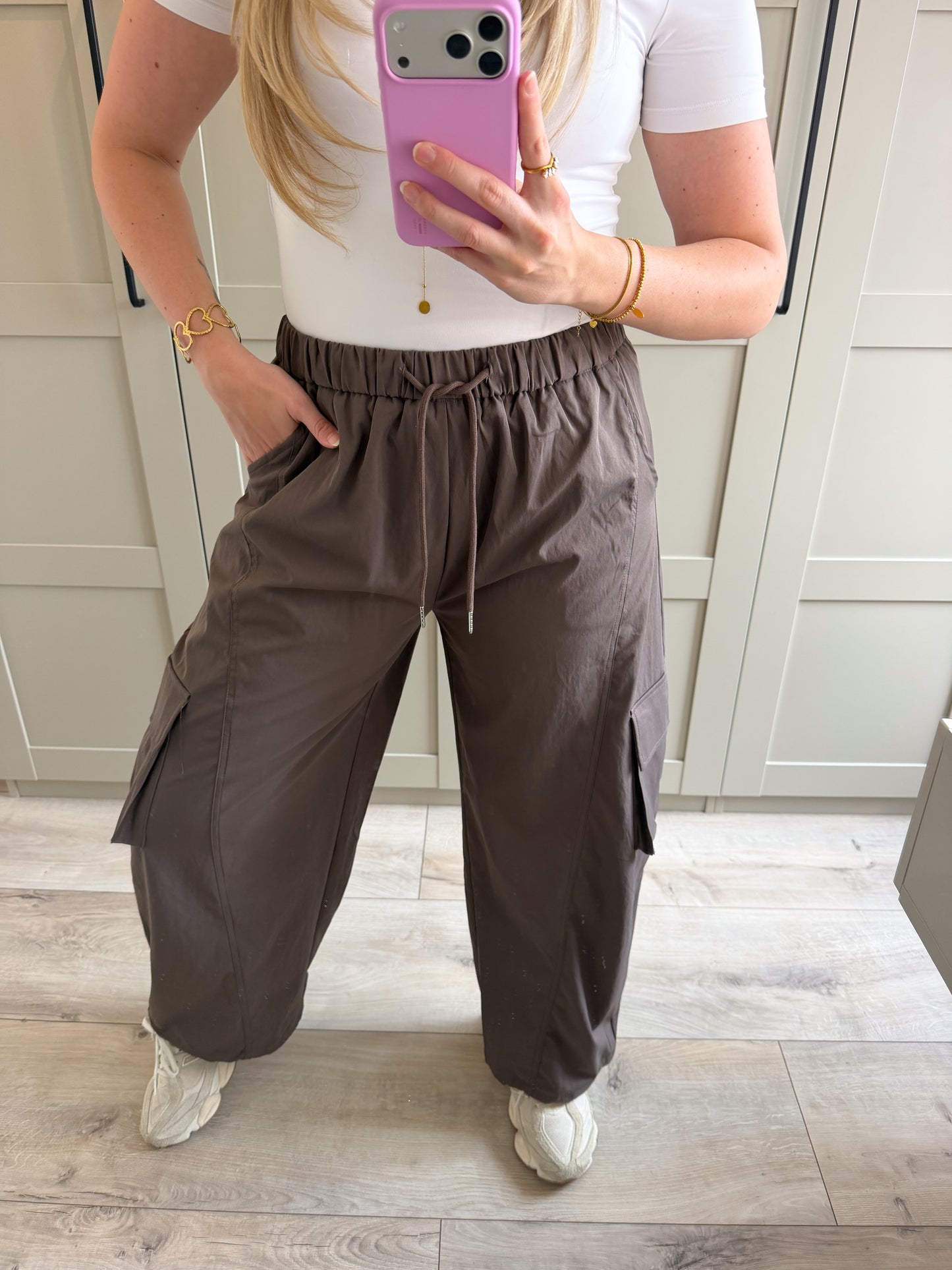 Cargo broek | Kyna | Taupe bruin