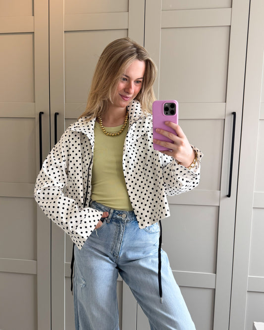 Jacket | Dots | Wit zwart
