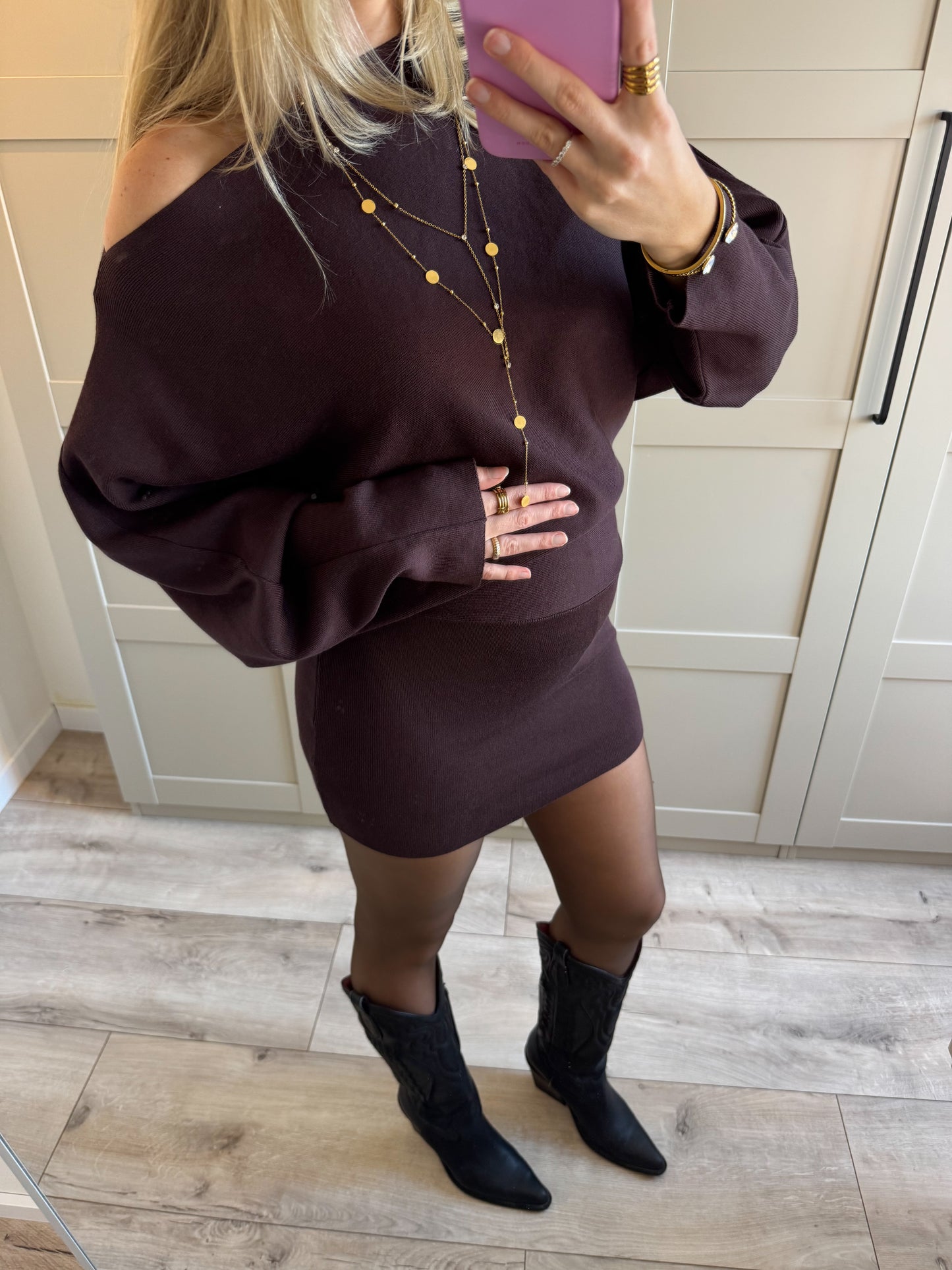 Jurk | Tessa | Donkerbruin