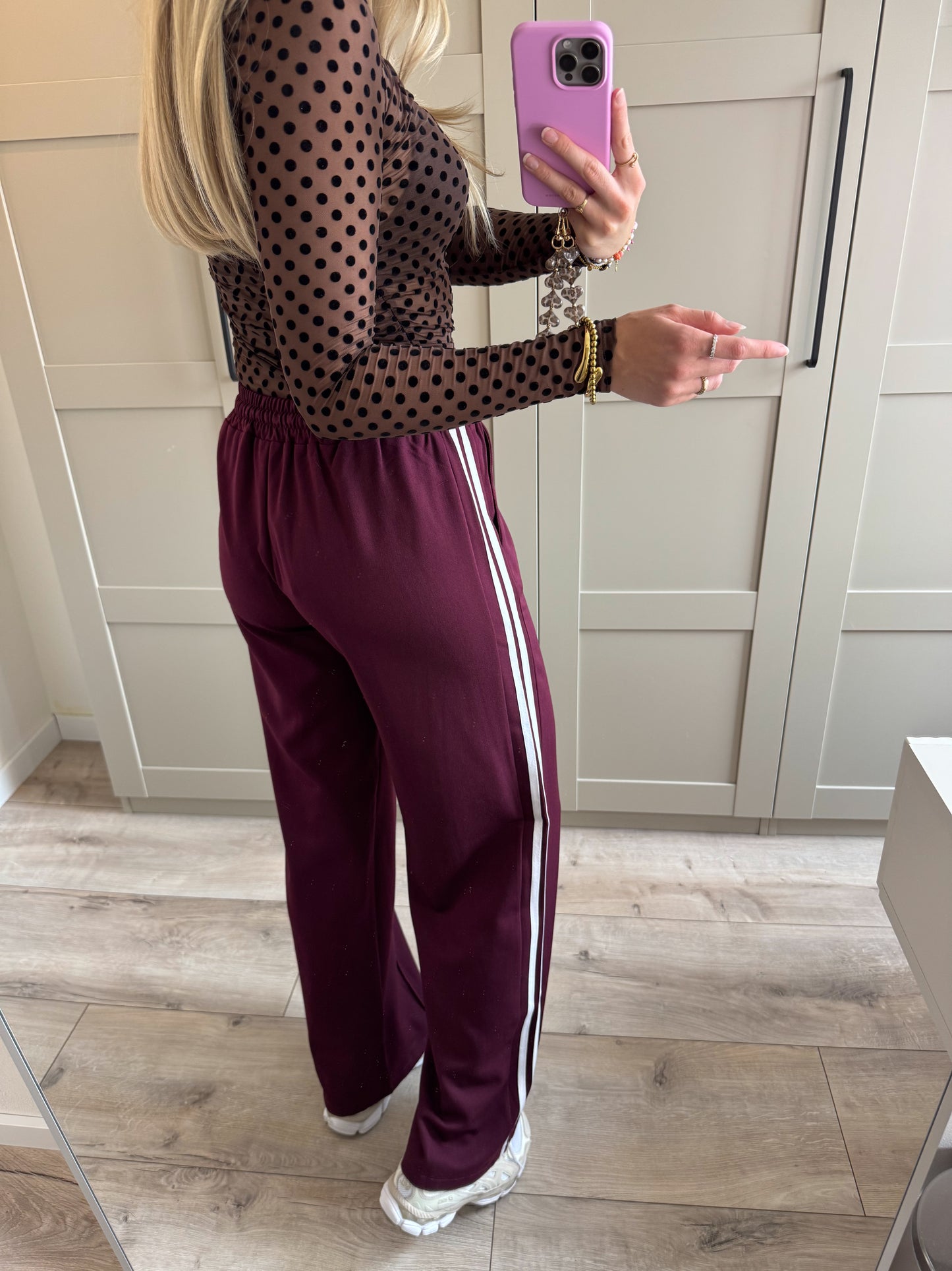 Wide leg broek | Michelle | Bordaux