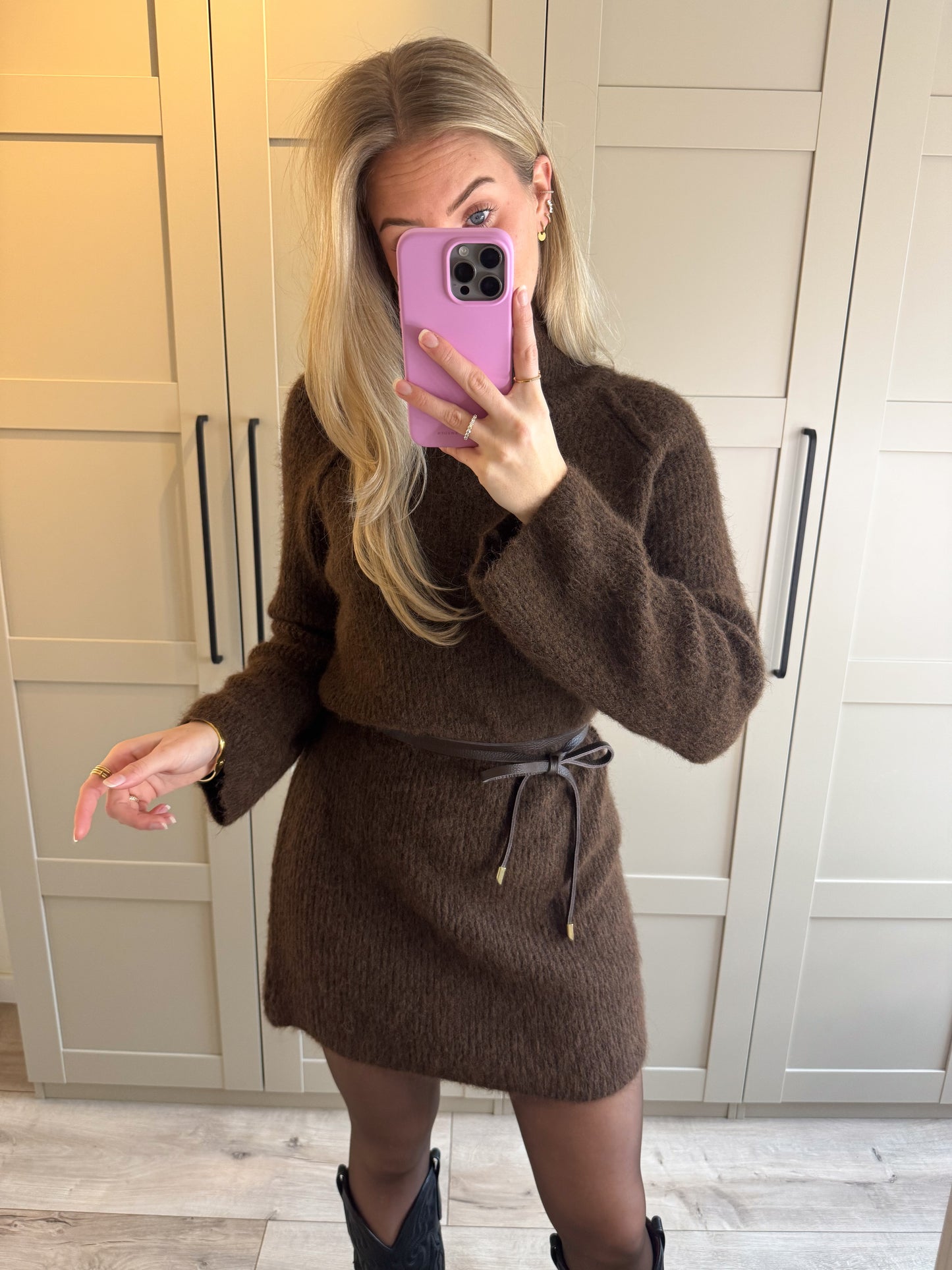 Jurk | Mila | Donkerbruin