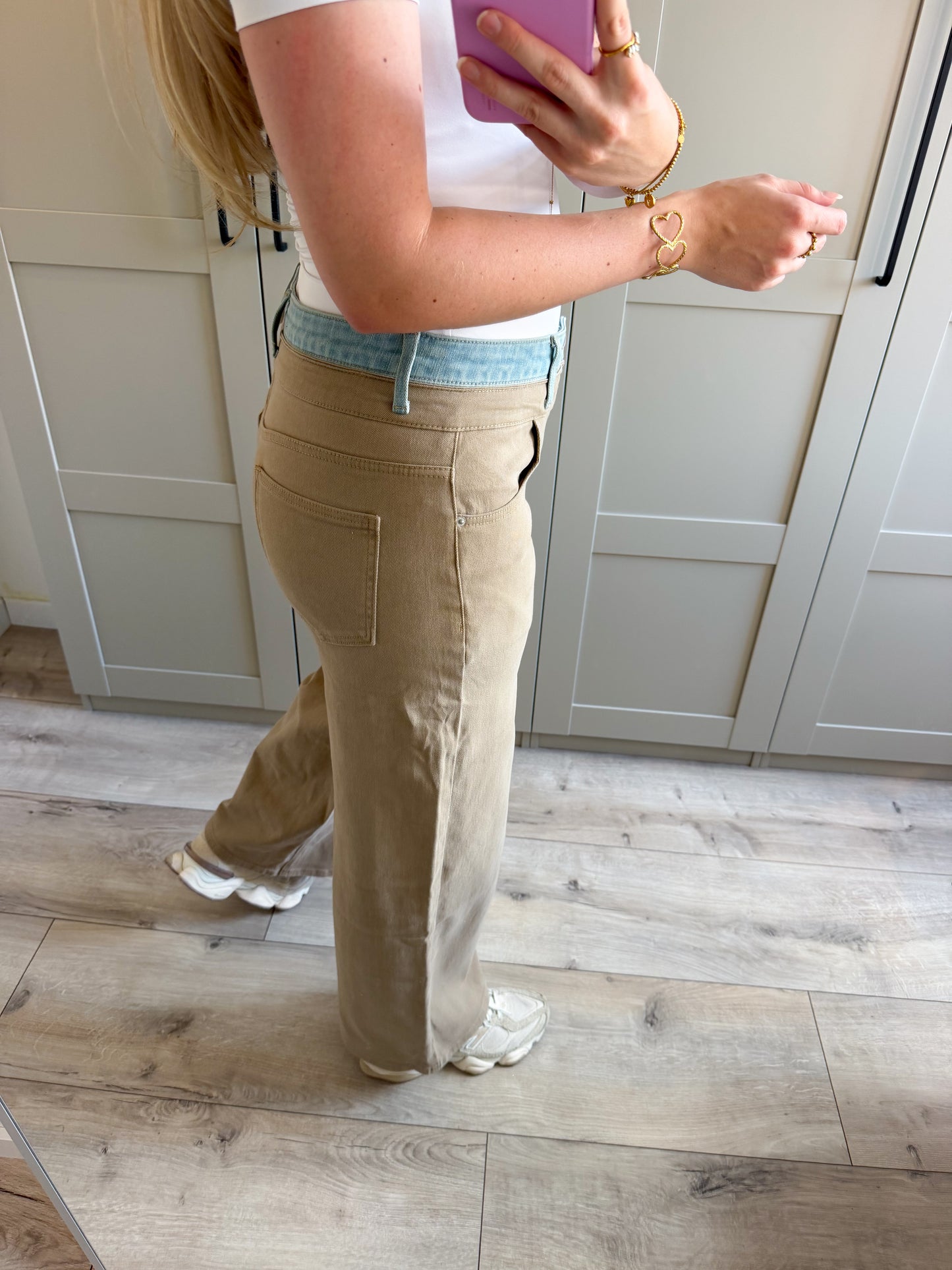 Wide leg jeans | Alix | Denim beige