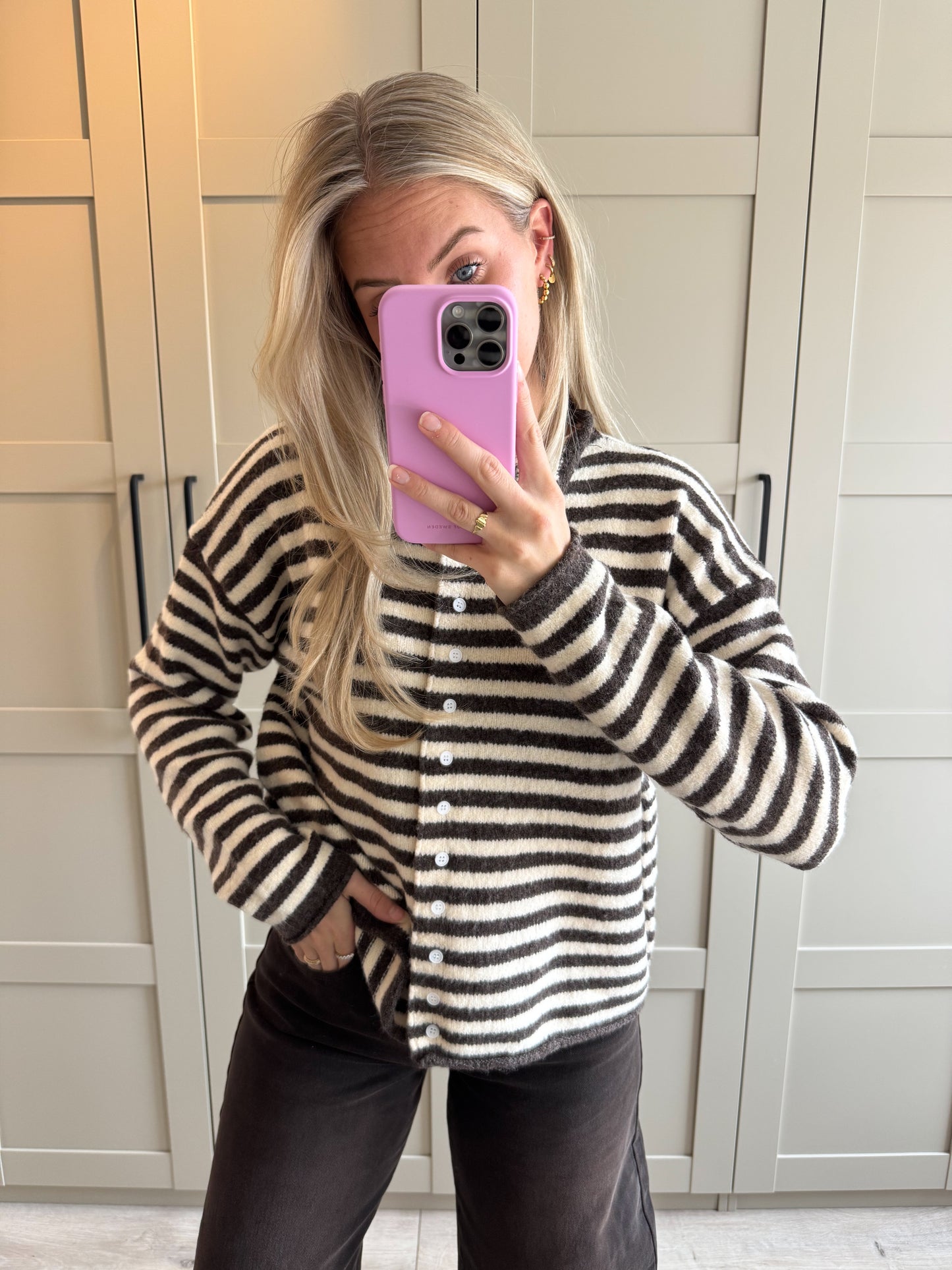 Vest | Rita | Bruin streep