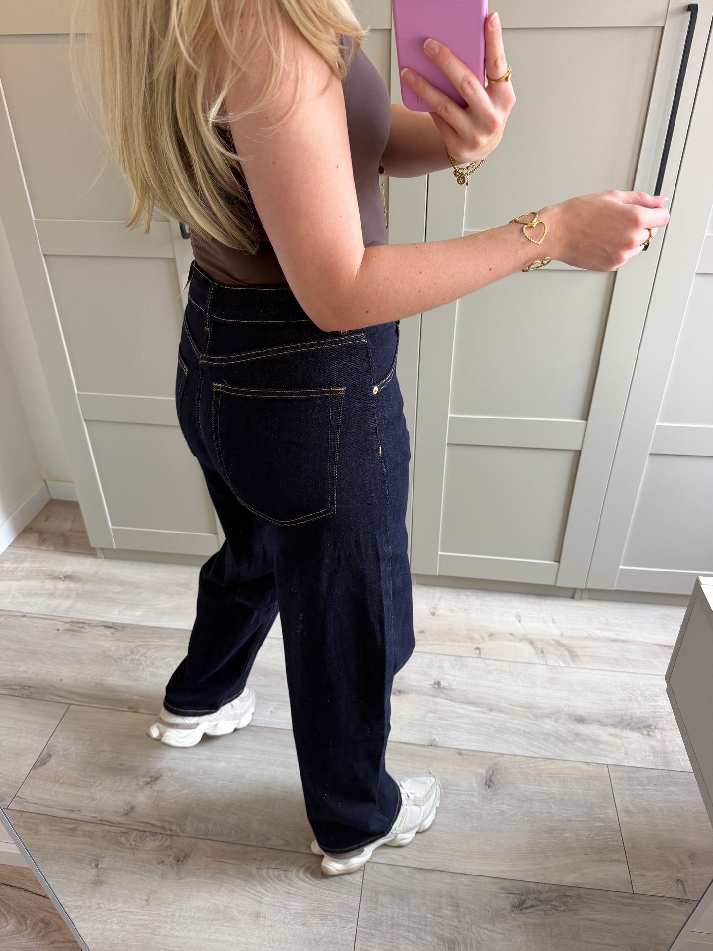 Straight high rise jeans | Rox | Dark denim