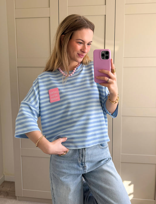 Oversized T-shirt | Crème de la crème | Blauw