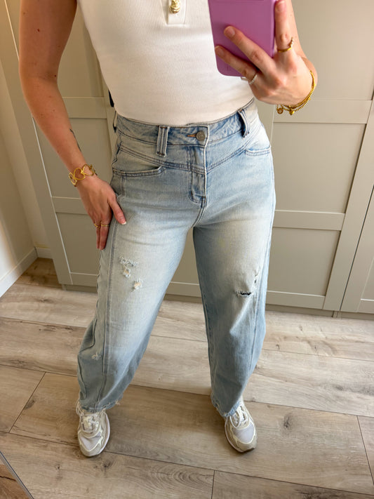 Balloon jeans | Lara | Licht denim