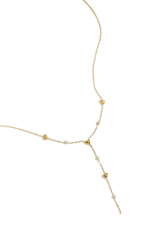 Ketting | Small hearts | Goud