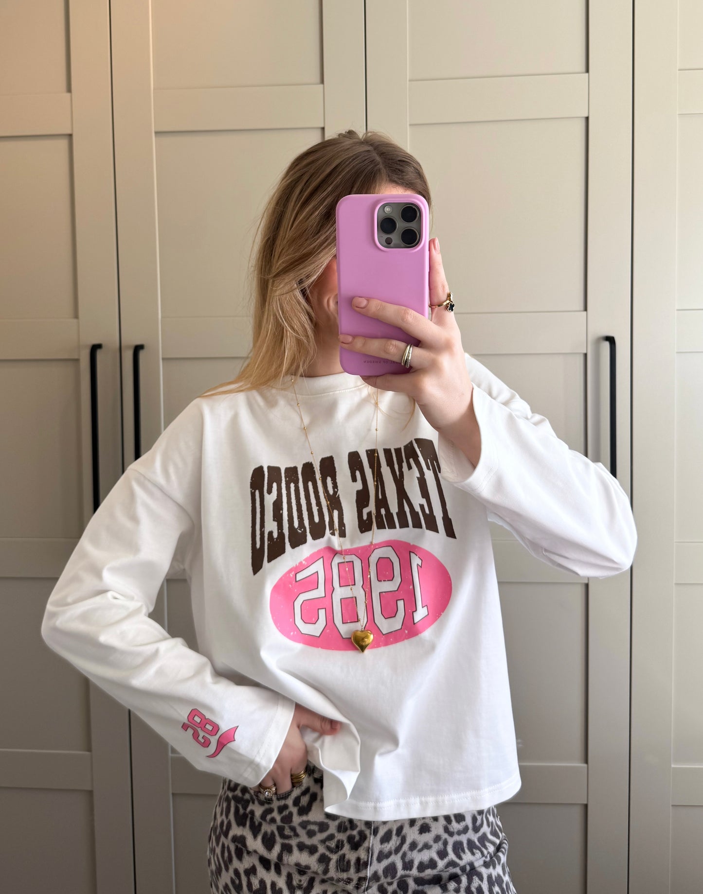 Longsleeve | Texas rodeo | Wit