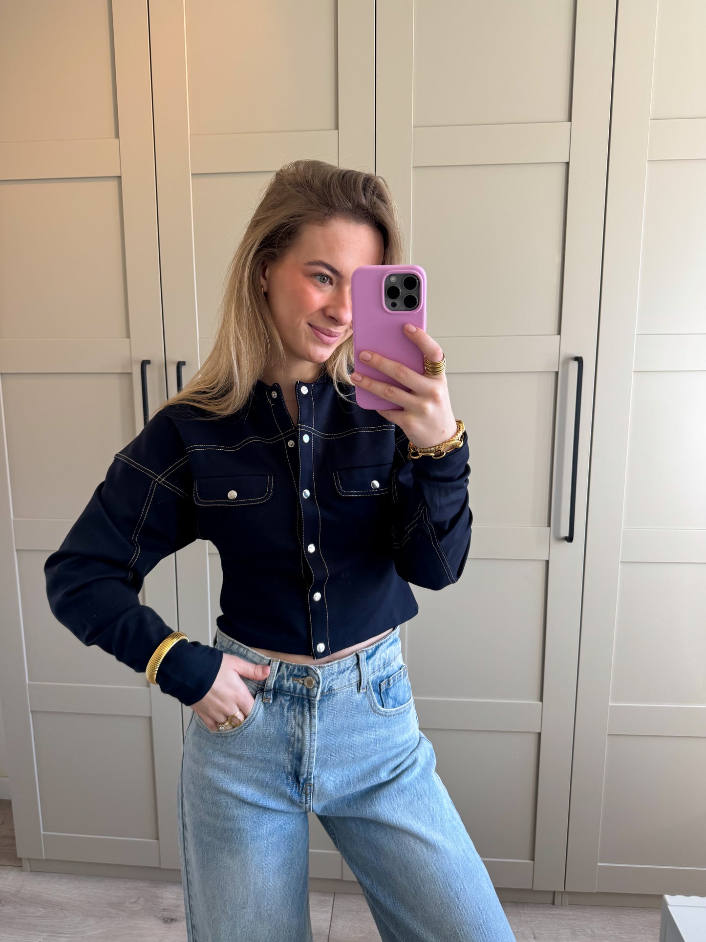 Blouse | Mara | Donkerblauw