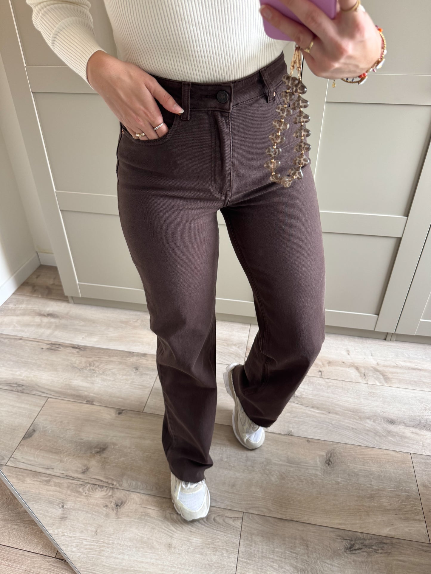 Wide leg jeans Tall | Rosa | Bruin denim