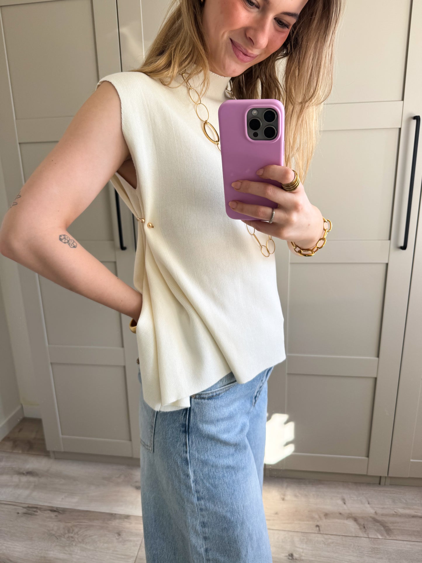 Top | Gina | Ecru