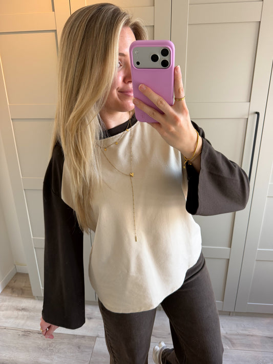 Baseball longsleeve | Fay | Bruin beige