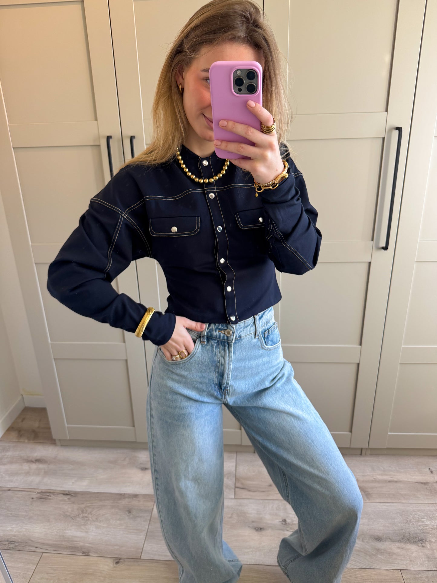 Blouse | Mara | Donkerblauw