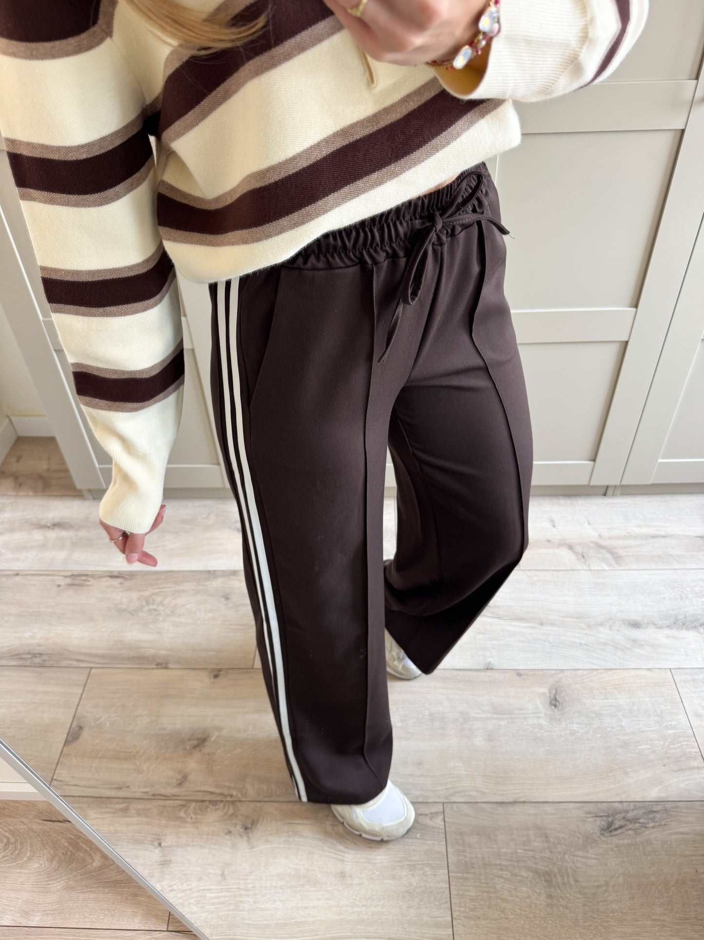 Wide leg broek | Michelle | Bruin