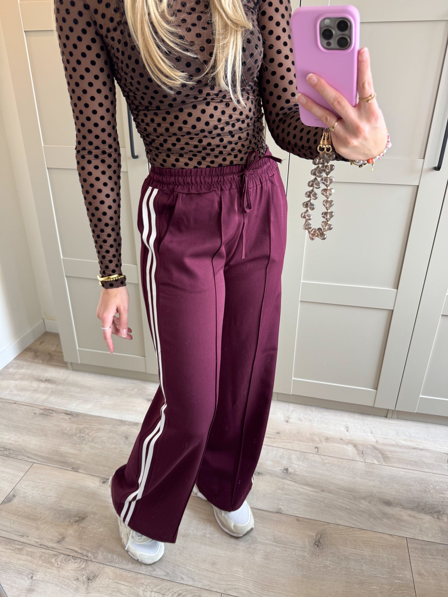 Wide leg broek | Michelle | Bordaux