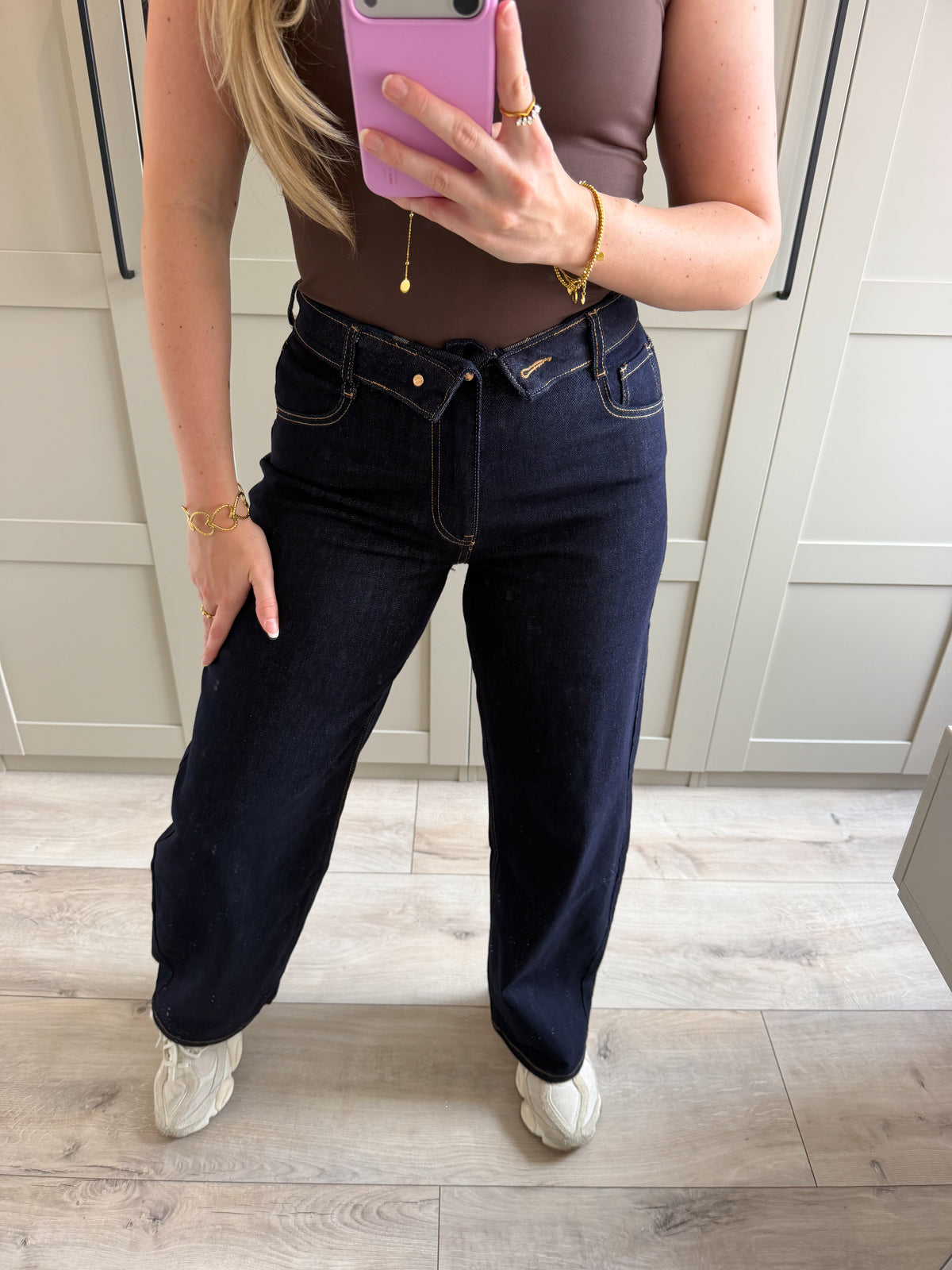 Straight high rise jeans | Rox | Dark denim