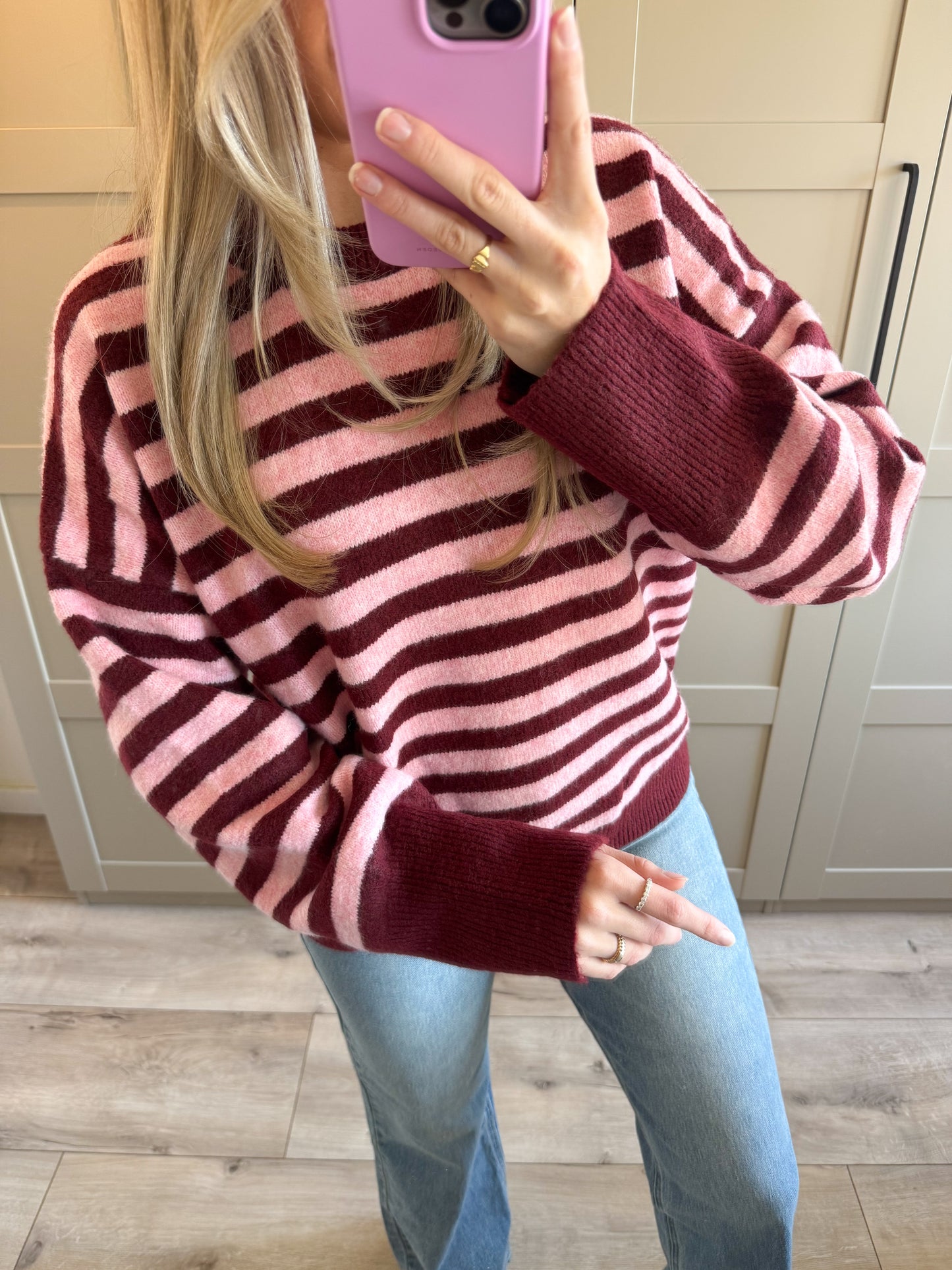 Oversized trui | Micy | Bordeaux roze