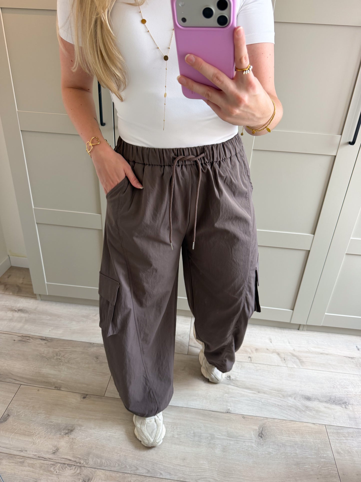 Cargo broek | Kyna | Taupe bruin