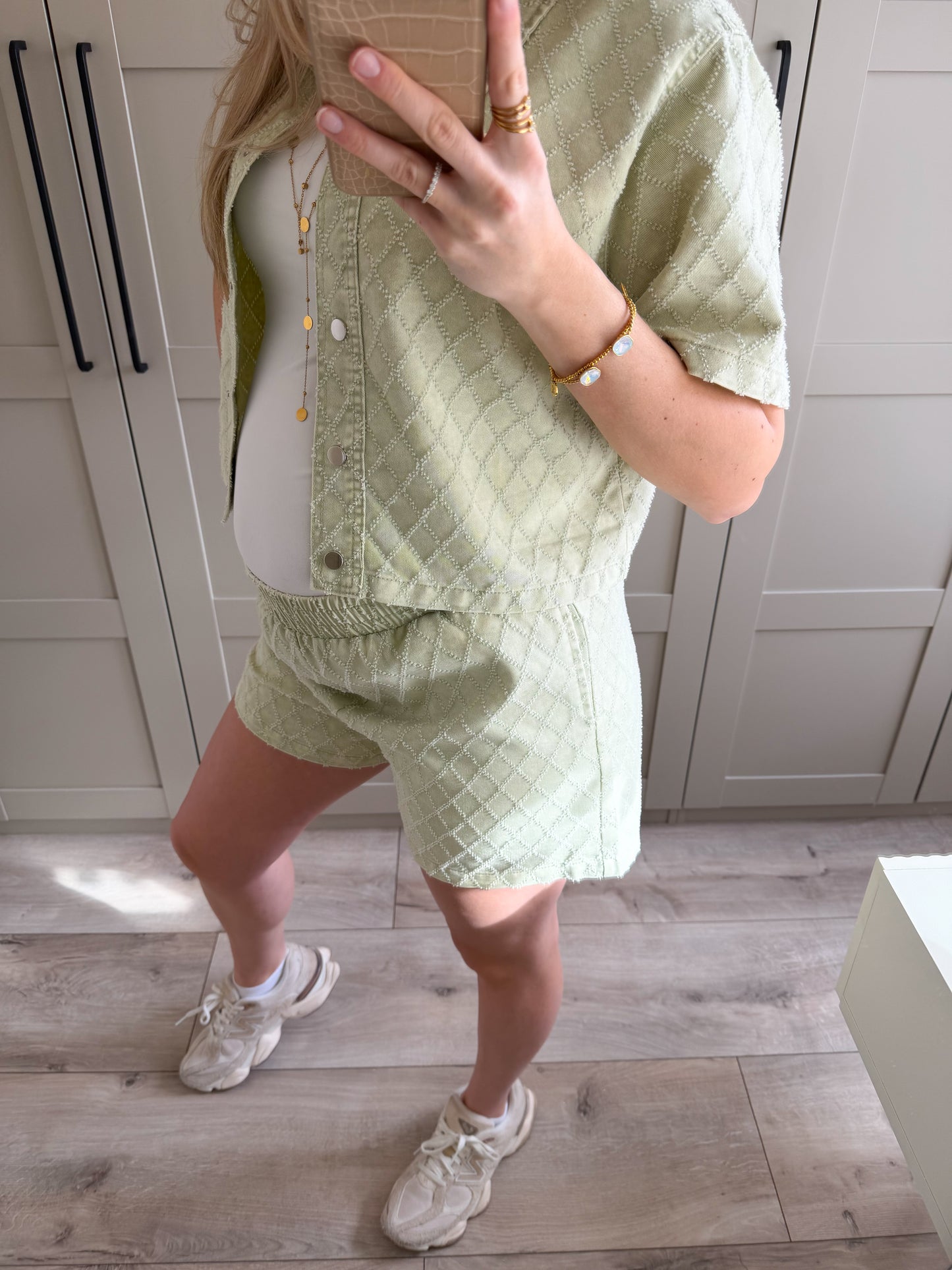 Set | Iva | Denim lichtgroen