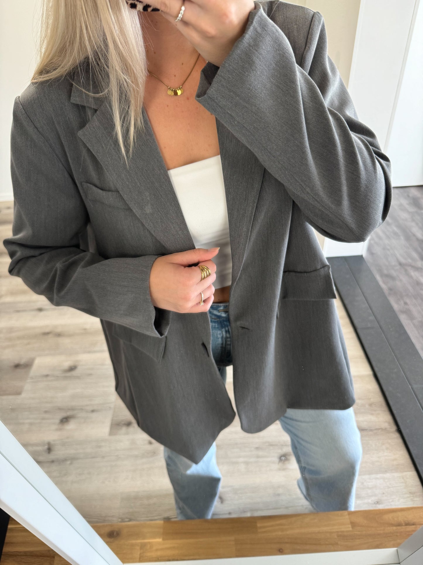 Oversized blazer | Olivia | Grijs