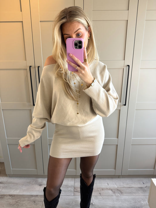 Jurk | Tessa | Beige