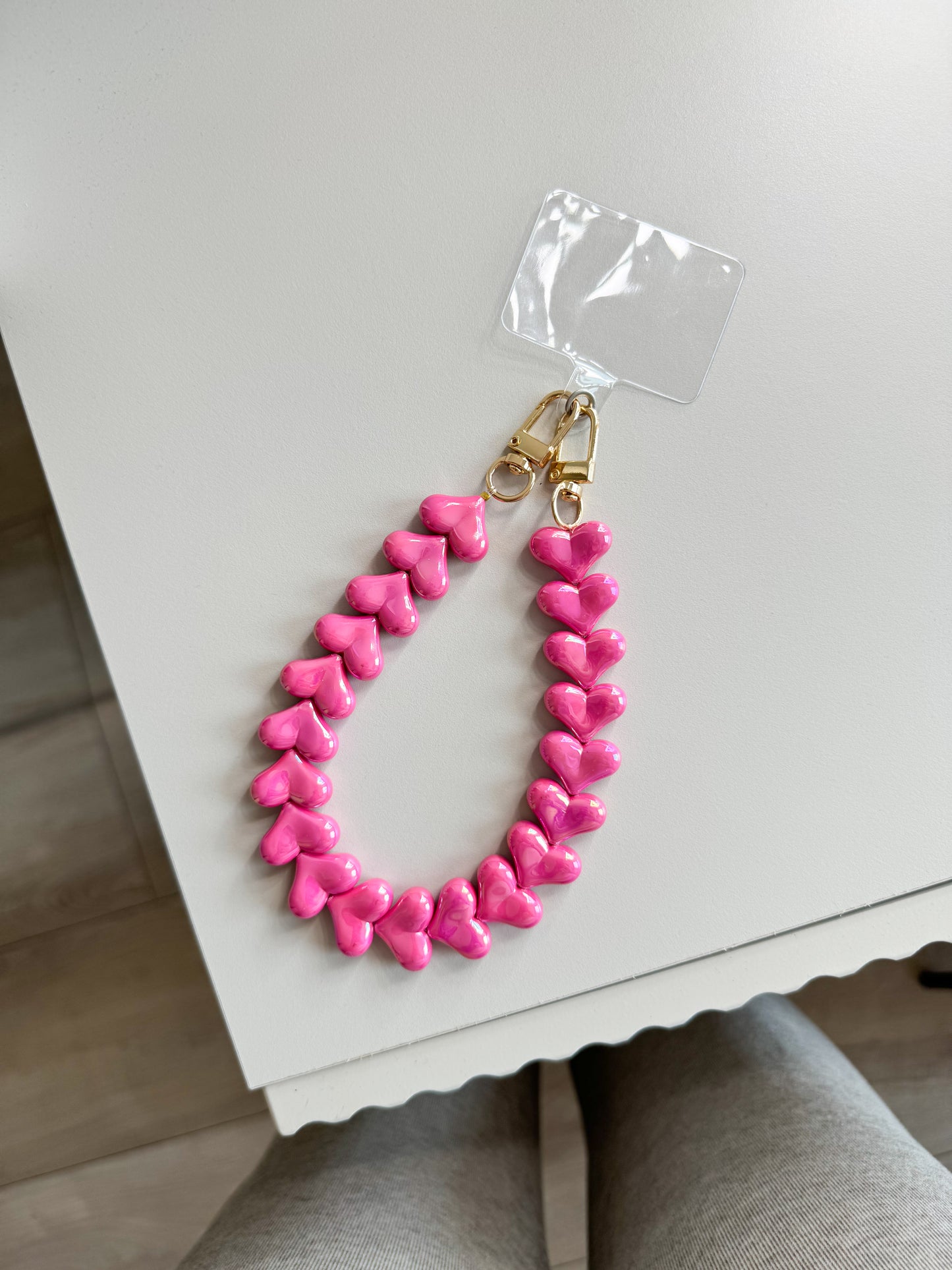 Telefoonkoord | Heart | Roze