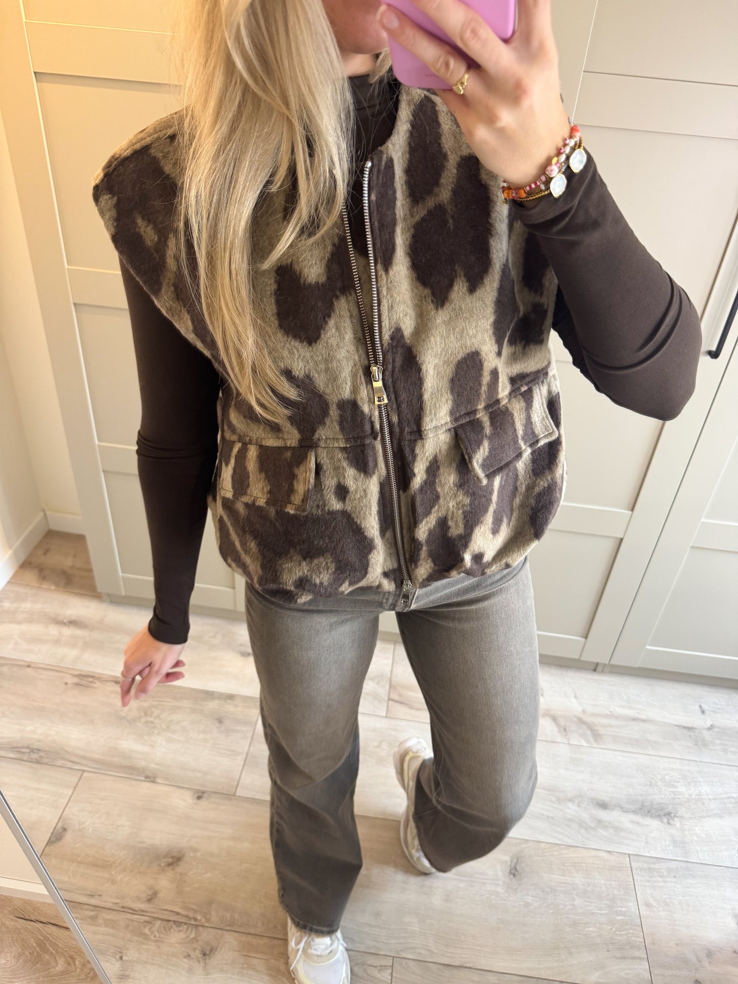 Zipper Gilet | Mica | Leo