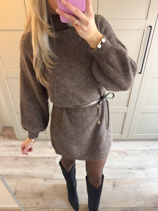 Jurk | Fenna | Taupe