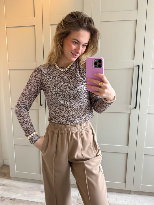 Top | Josy | Dots taupe
