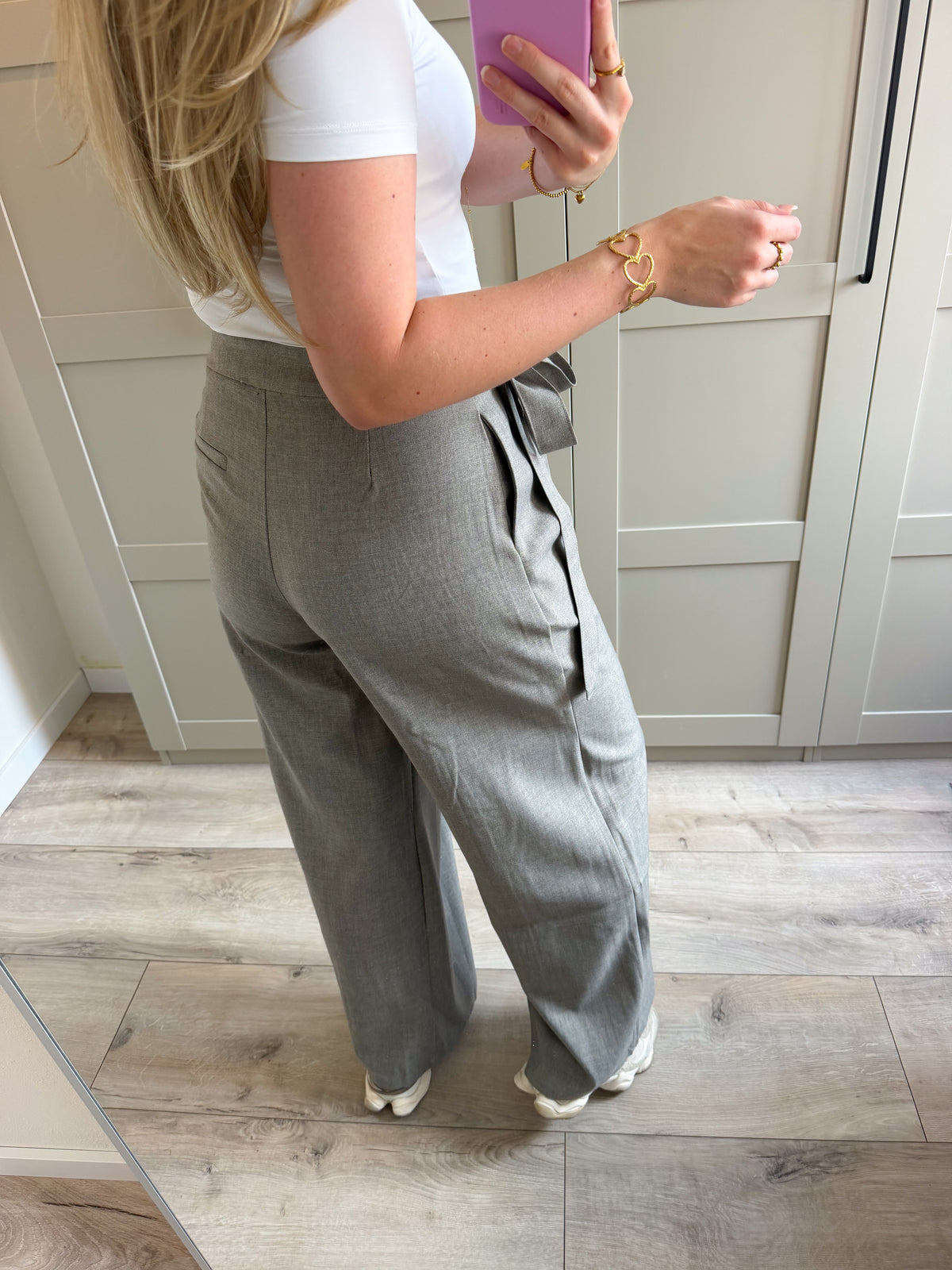 Pantalon | Laura | Taupe grijs
