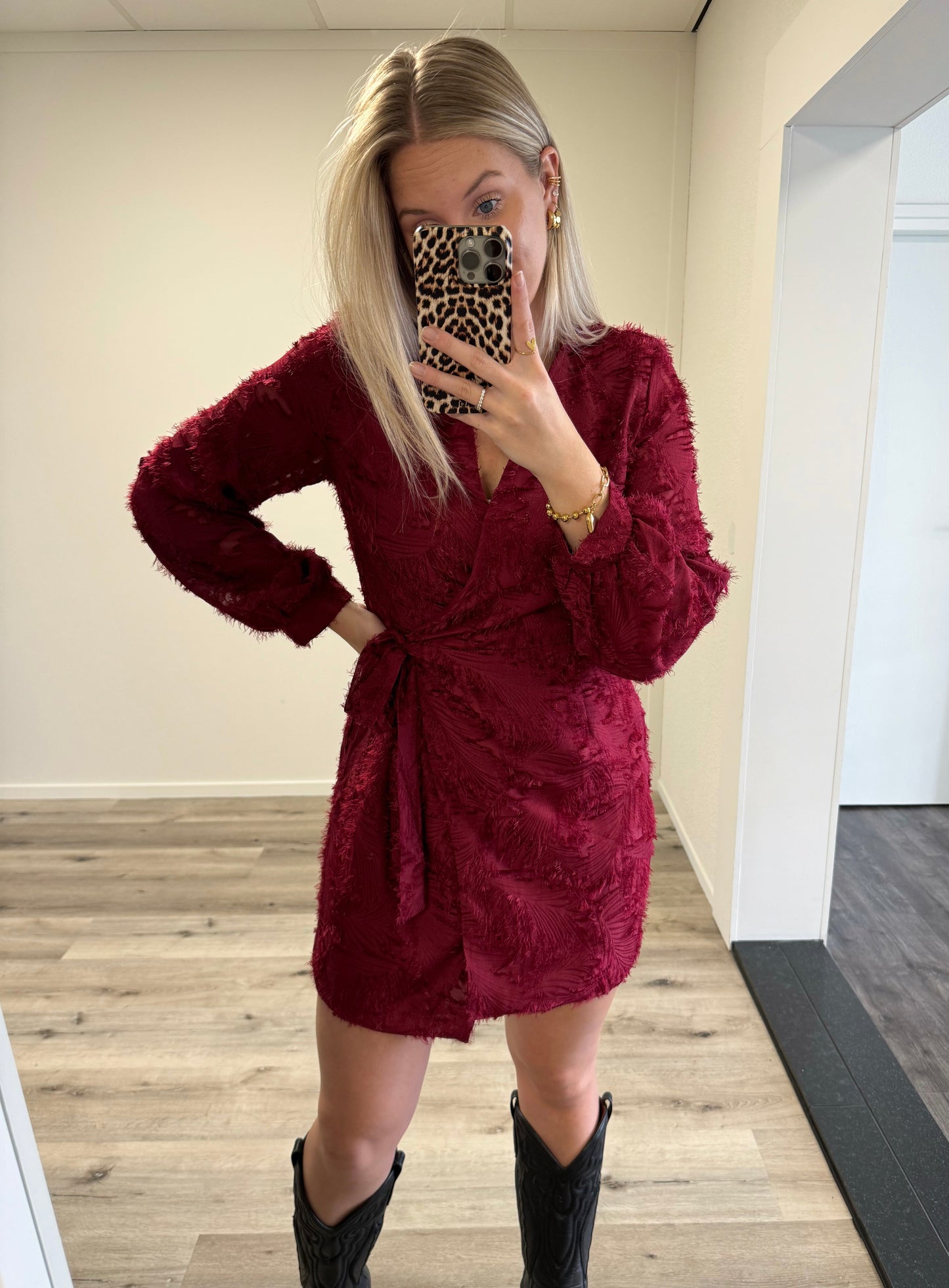 Jurk | Lia | Burgundy