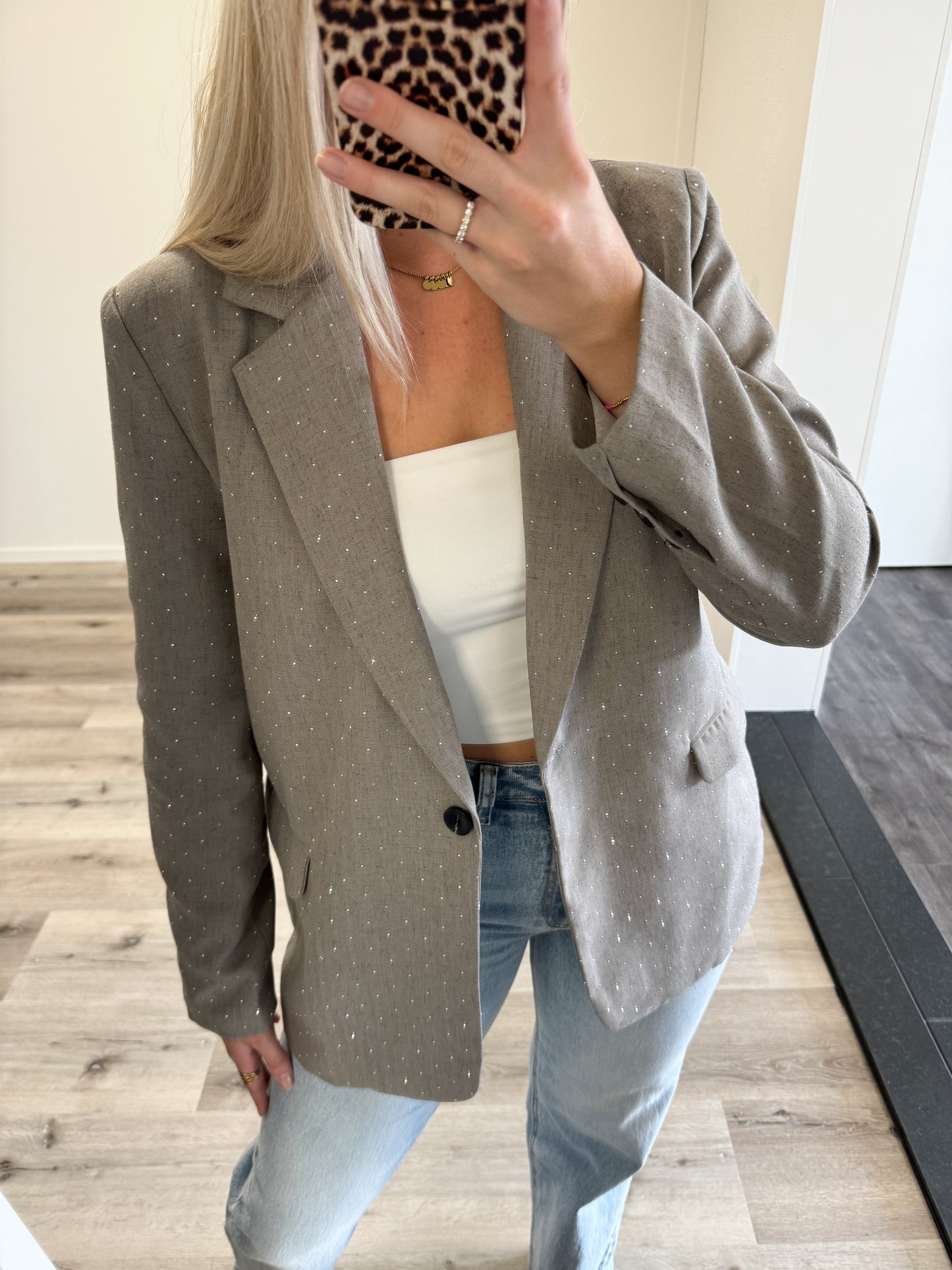 Blazer | Suze | Taupe/grijs