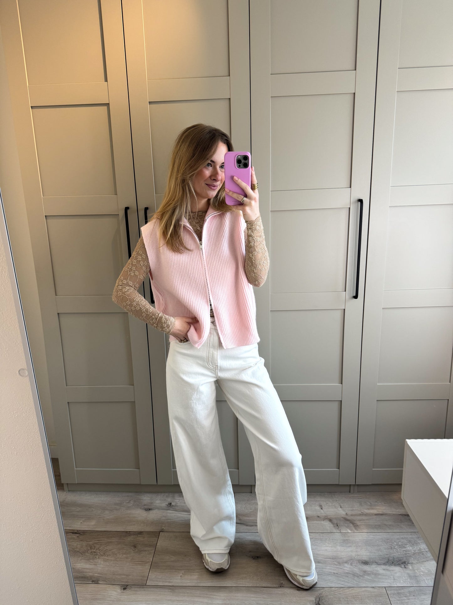 Zipper spencer | Jula | Lichtroze