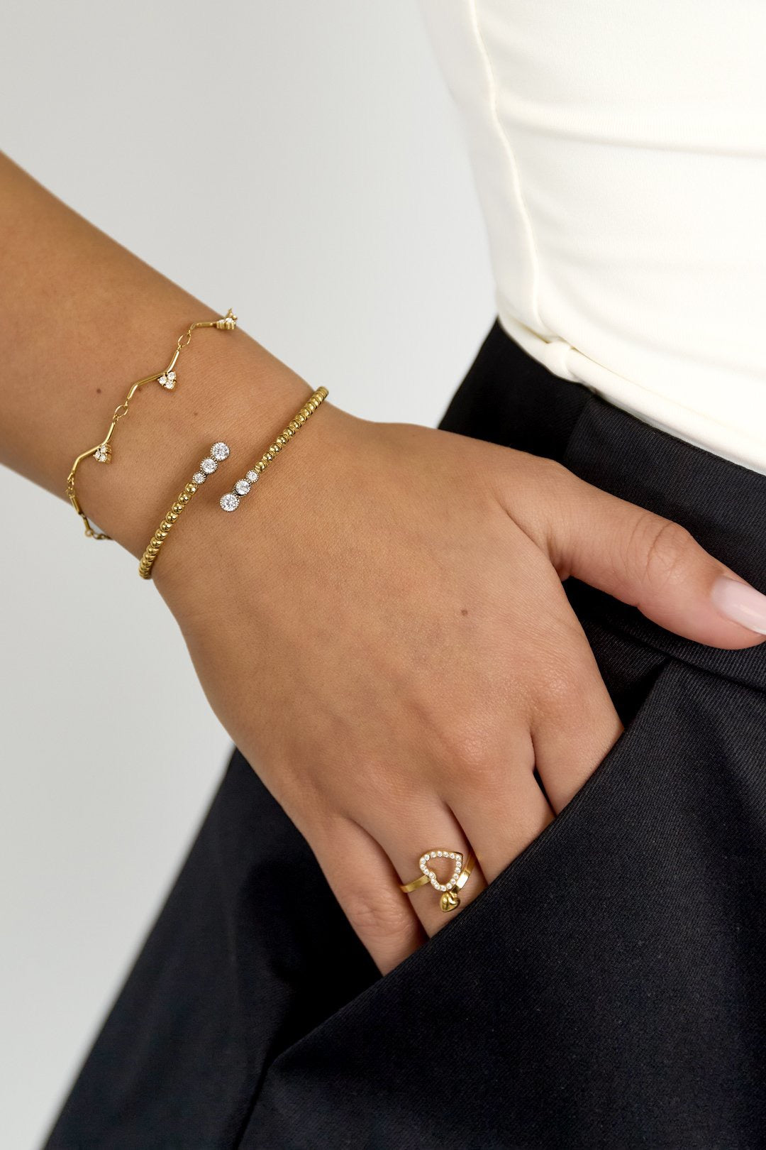 Armband | Bangle dots | Goud