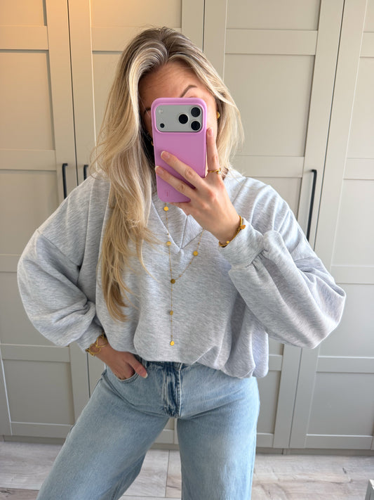 Pre-order Trui | Noor | Grijs 10 sep verzonden
