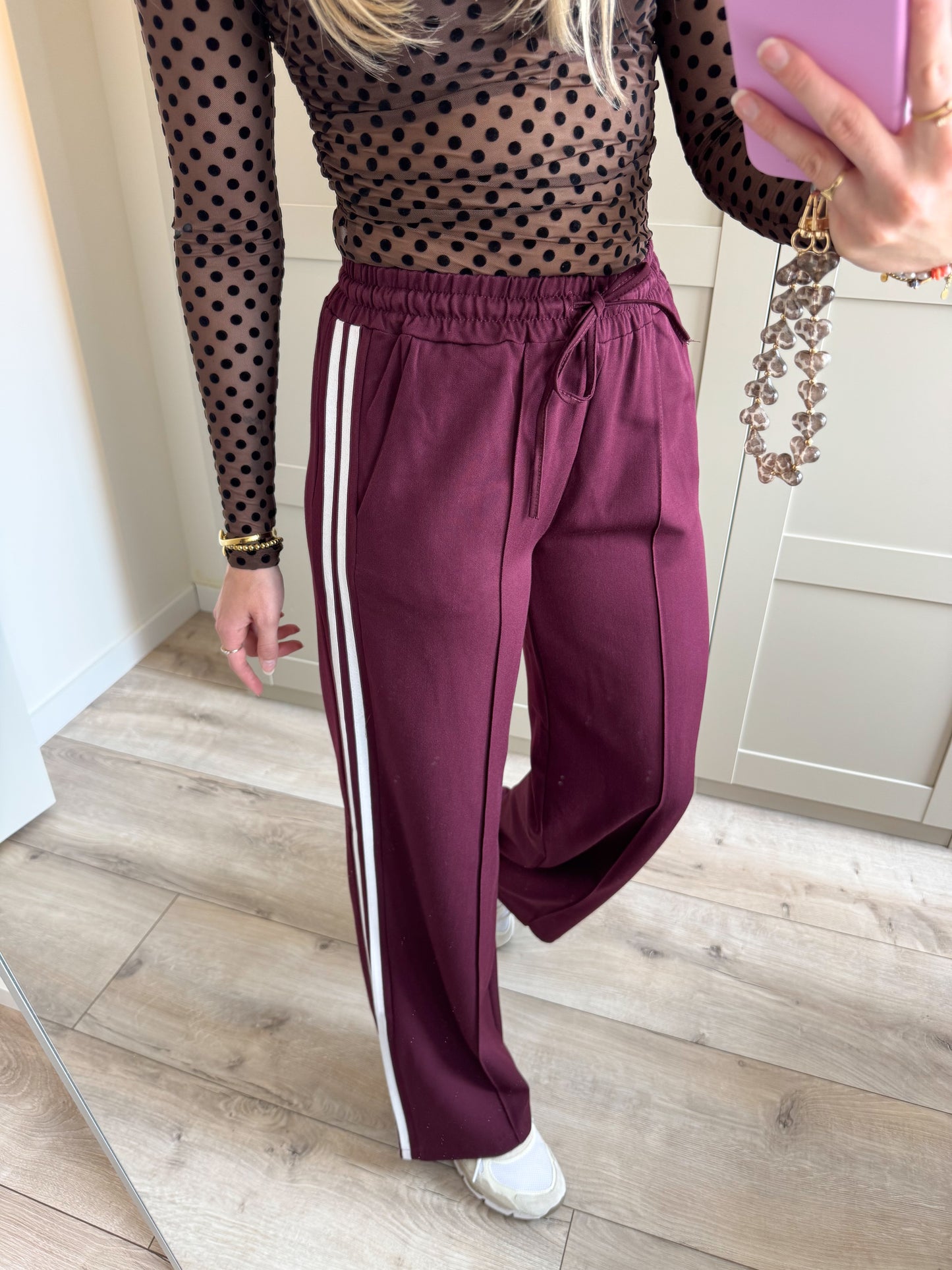 Wide leg broek | Michelle | Bordaux