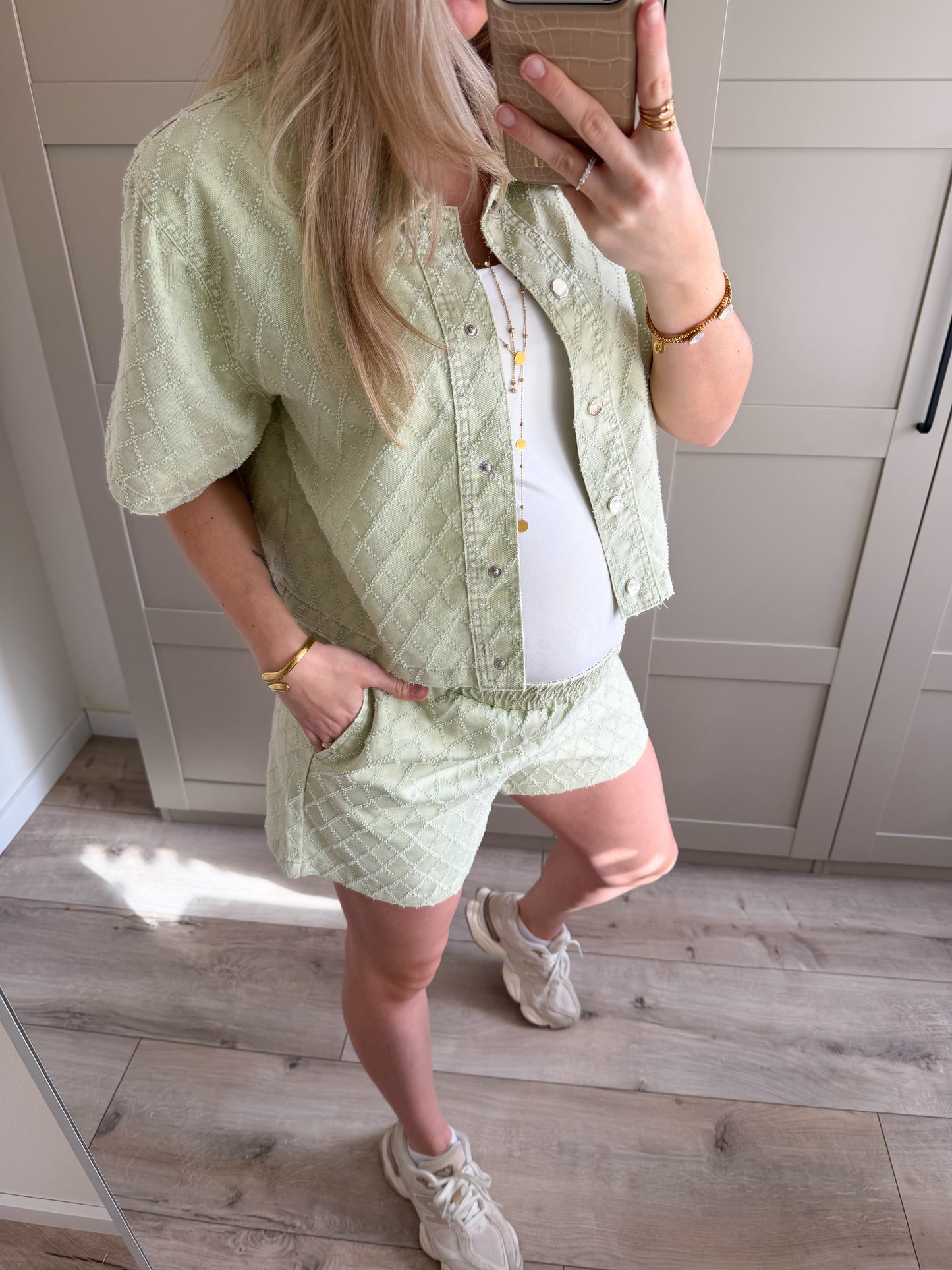 Set | Iva | Denim lichtgroen
