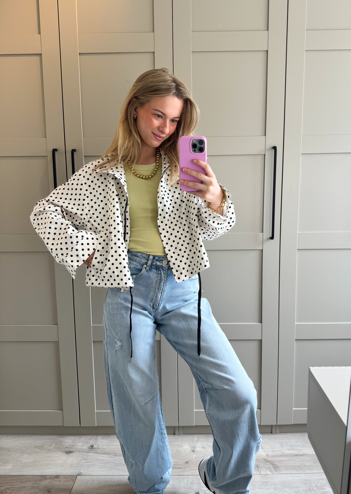Jacket | Dots | Wit zwart