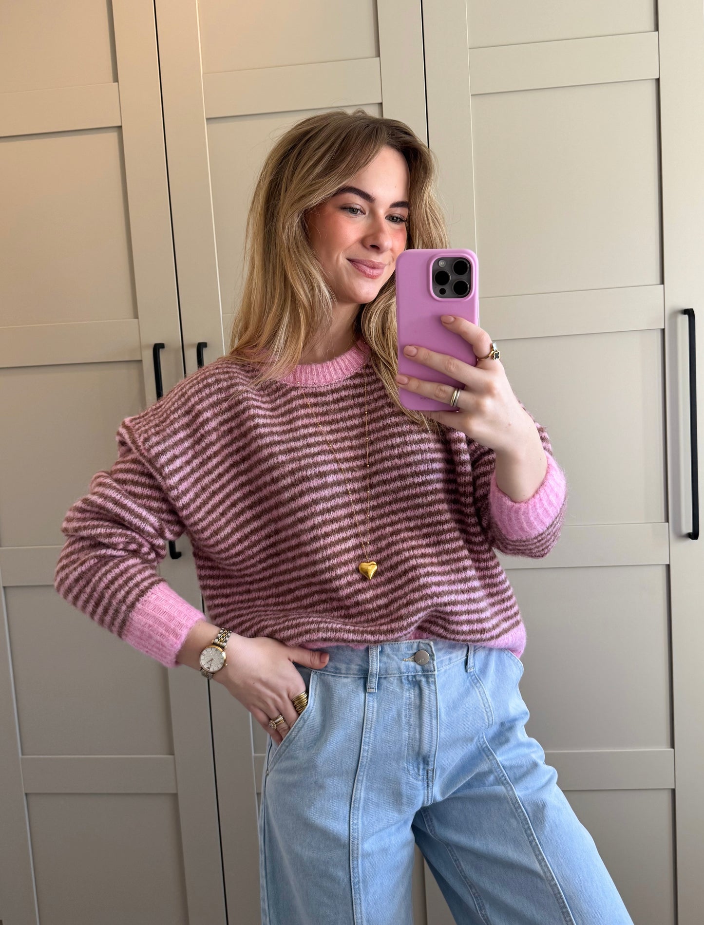 Trui | Suus | Roze bruin