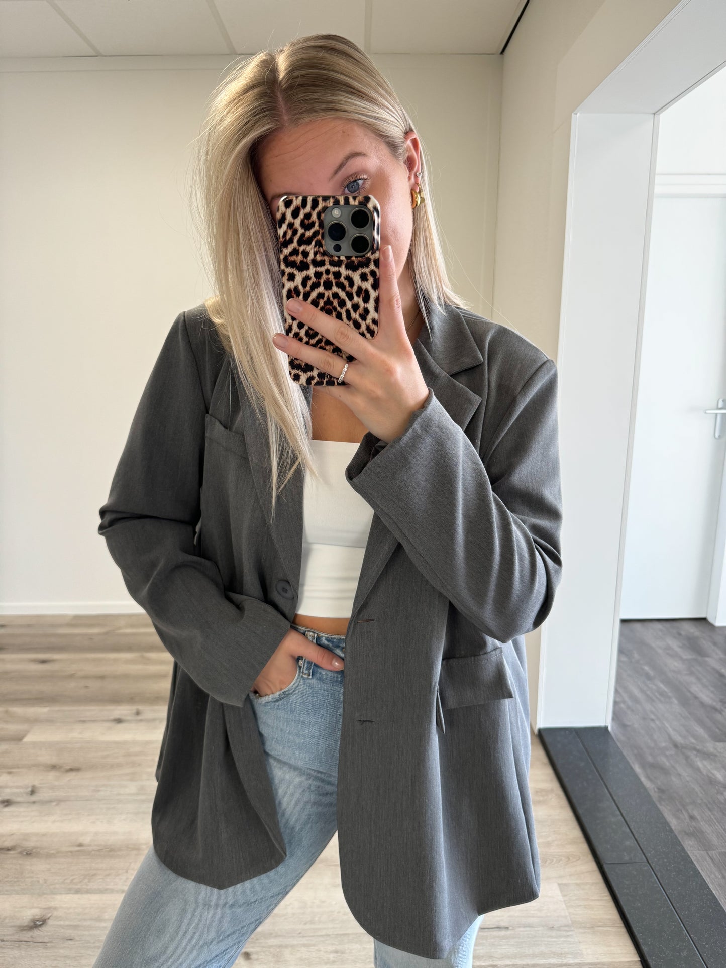 Oversized blazer | Olivia | Grijs