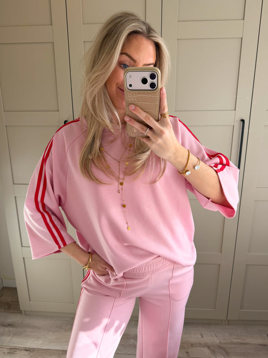 Top | Mirthe | Roze rood