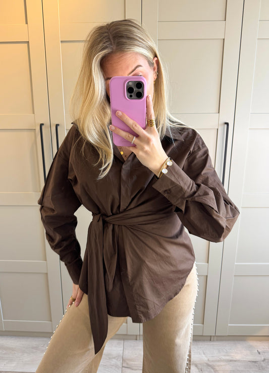 Blouse | Meike | Bruin
